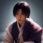陈未闻的工作照，主编，四十余岁男性，戴黑框眼镜，表情专注，叔叔不约未闻创始编辑